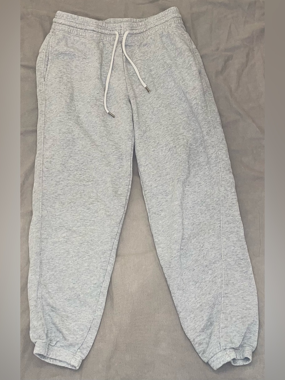 Aerie Women’s High Waist Rise Joggers Pants Lounge Grey Small Cotton Blend